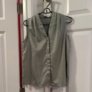 SHEIN Sleek Gray Sleeveless Blouse